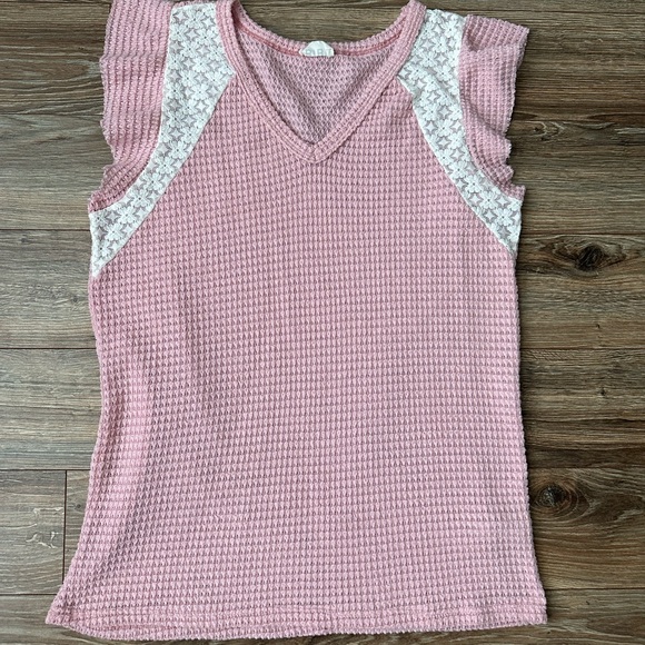 BiBi V-Neck Short Sleeve Knit Top